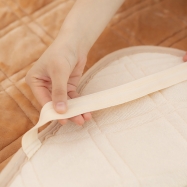 法兰绒+棉毛圈双面用绗缝褥垫